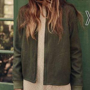 Christy Dawn Chandler Bomber Jacket Forest Size Medium